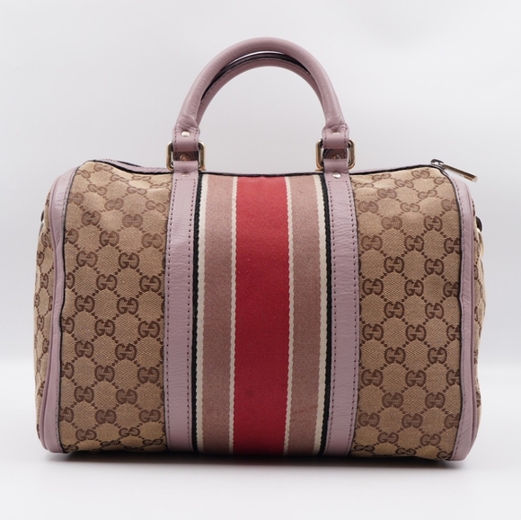 CC19 ❤️ GUCCI GG Monogram Vintage Web Boston - Picture 3 of 16